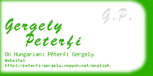 gergely peterfi business card
